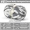 10-Pack Chunky Chenille Yarn – Super Bulky Fluffy Yarn for Crochet & Hand Knitting, 7.05 oz / 24 Yards Each, Jumbo Variegated Yarn for Baby Blankets, Cushions & DIY Crafts (White-Grey)